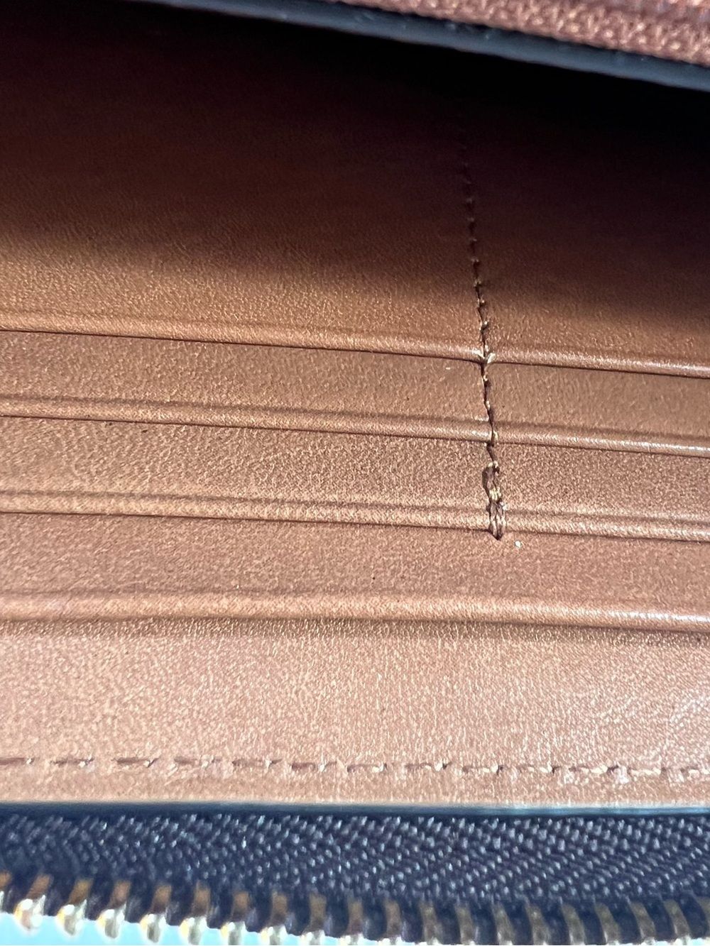 Michael Kors Mercer Signature Monogram Zip Around Continental Wallet Brown - Picture 10 of 15